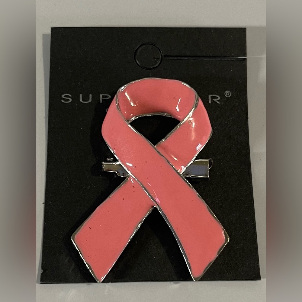NWT Superstar Access. Pink Enamel Ribbon Brooch.
